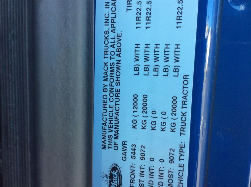 2017 MACK PINNACLE CXU613 7166651401