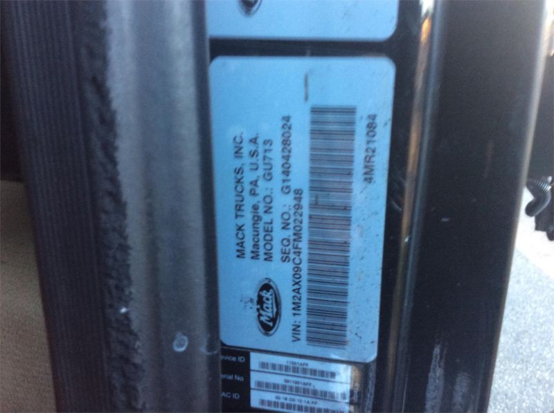2015 MACK GRANITE GU713 7197446113 2015 MACK GRANITE GU713 7197446113