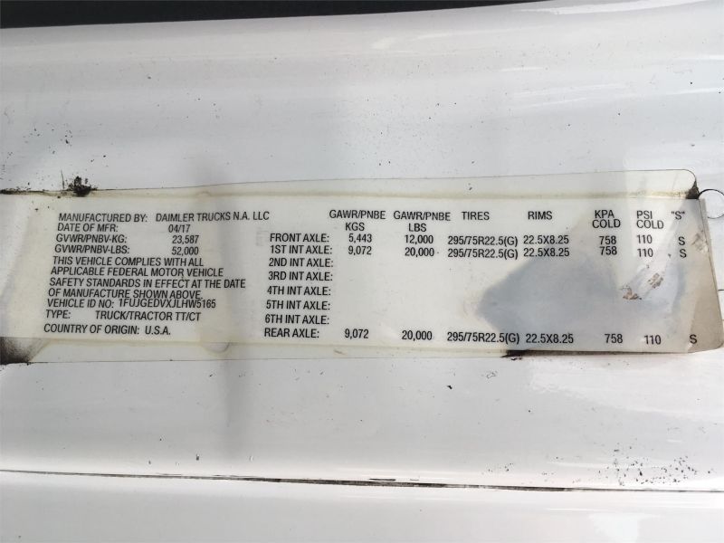 2018 FREIGHTLINER CASCADIA 125 7187627039 2018 FREIGHTLINER CASCADIA 125 7187627039