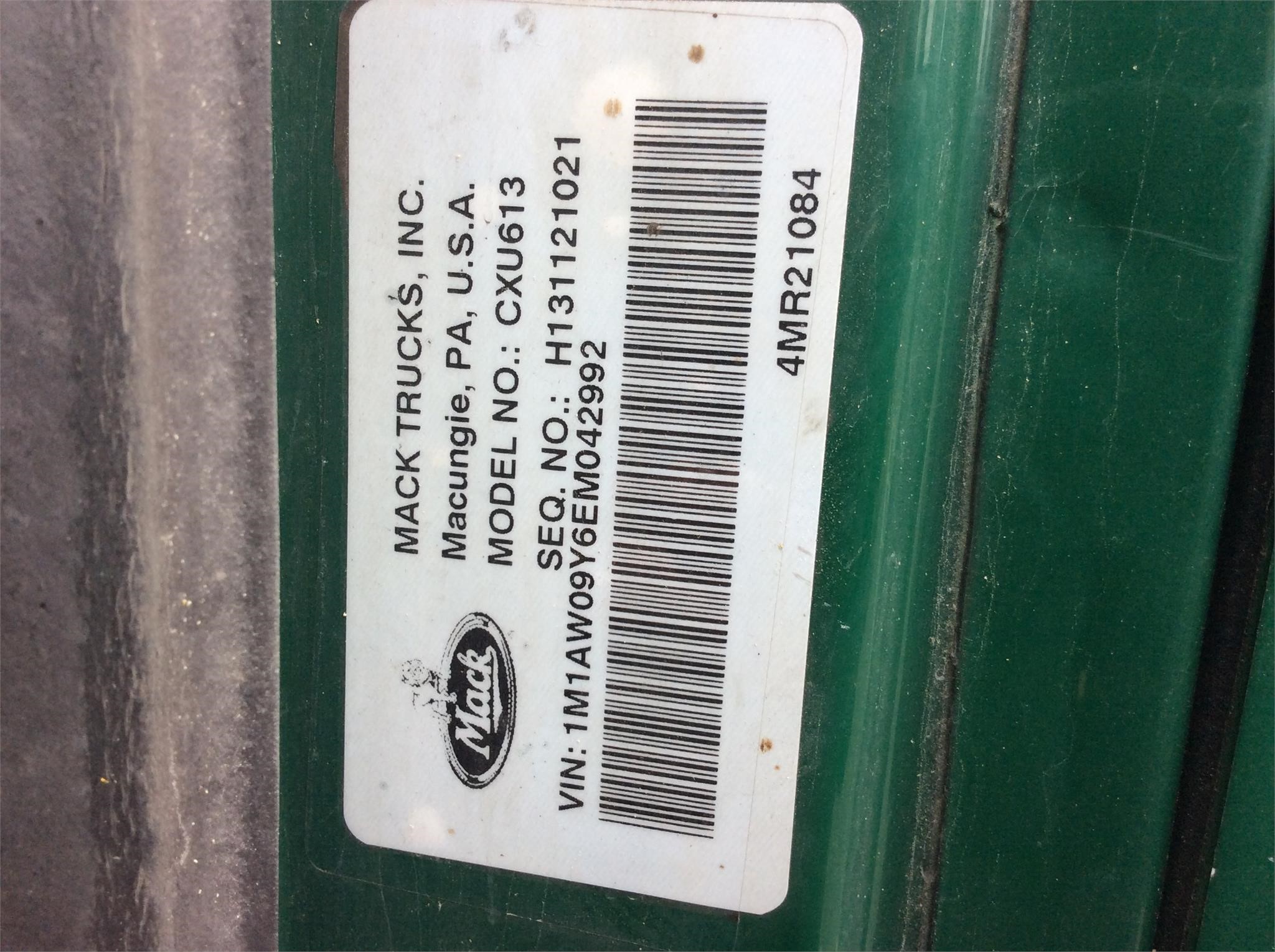 2014 MACK PINNACLE CXU613 7267073428 2014 MACK PINNACLE CXU613 7267073428