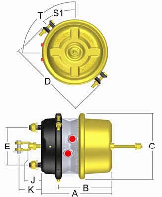 Haldex Lifeseal Combination Spring Brakes LCP3030 - image 1 of 1