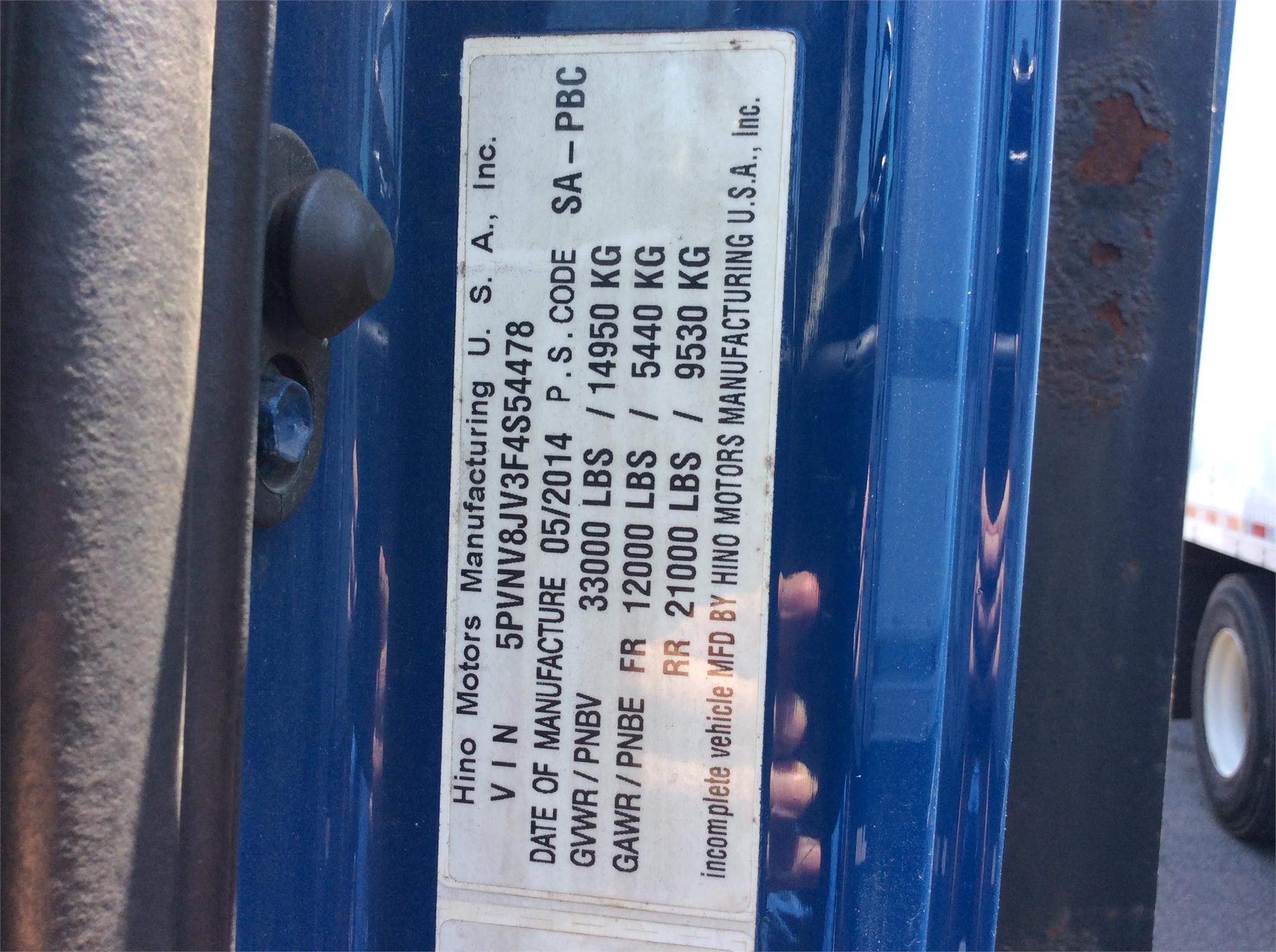2013 HINO 338 7270022498 2013 HINO 338 7270022498