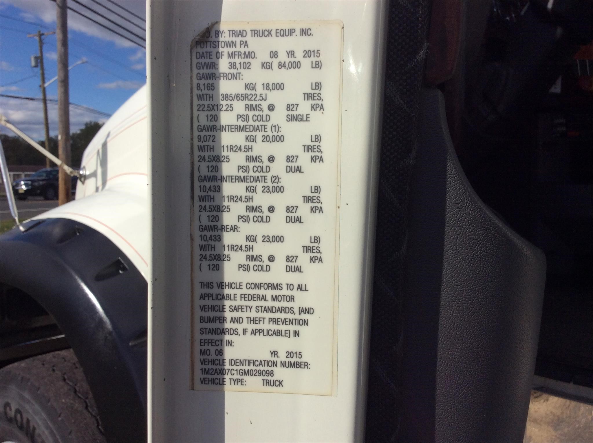 2016 MACK GRANITE GU713 8000433272 2016 MACK GRANITE GU713 8000433272