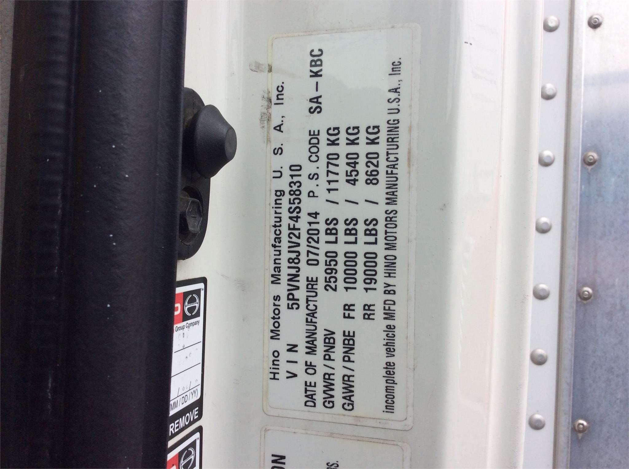 2015 HINO 268 8011297113 2015 HINO 268 8011297113