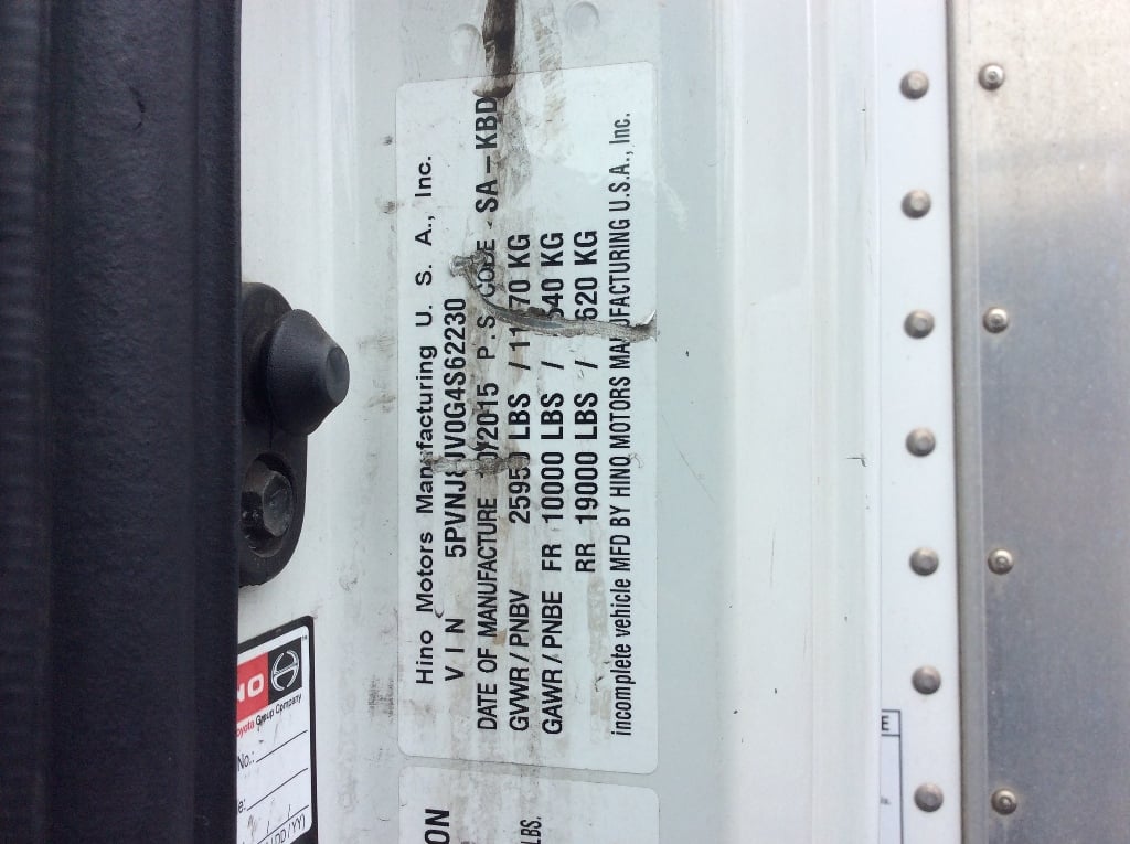 2016 HINO 268A 1001608-08 2016 HINO 268A 1001608-08