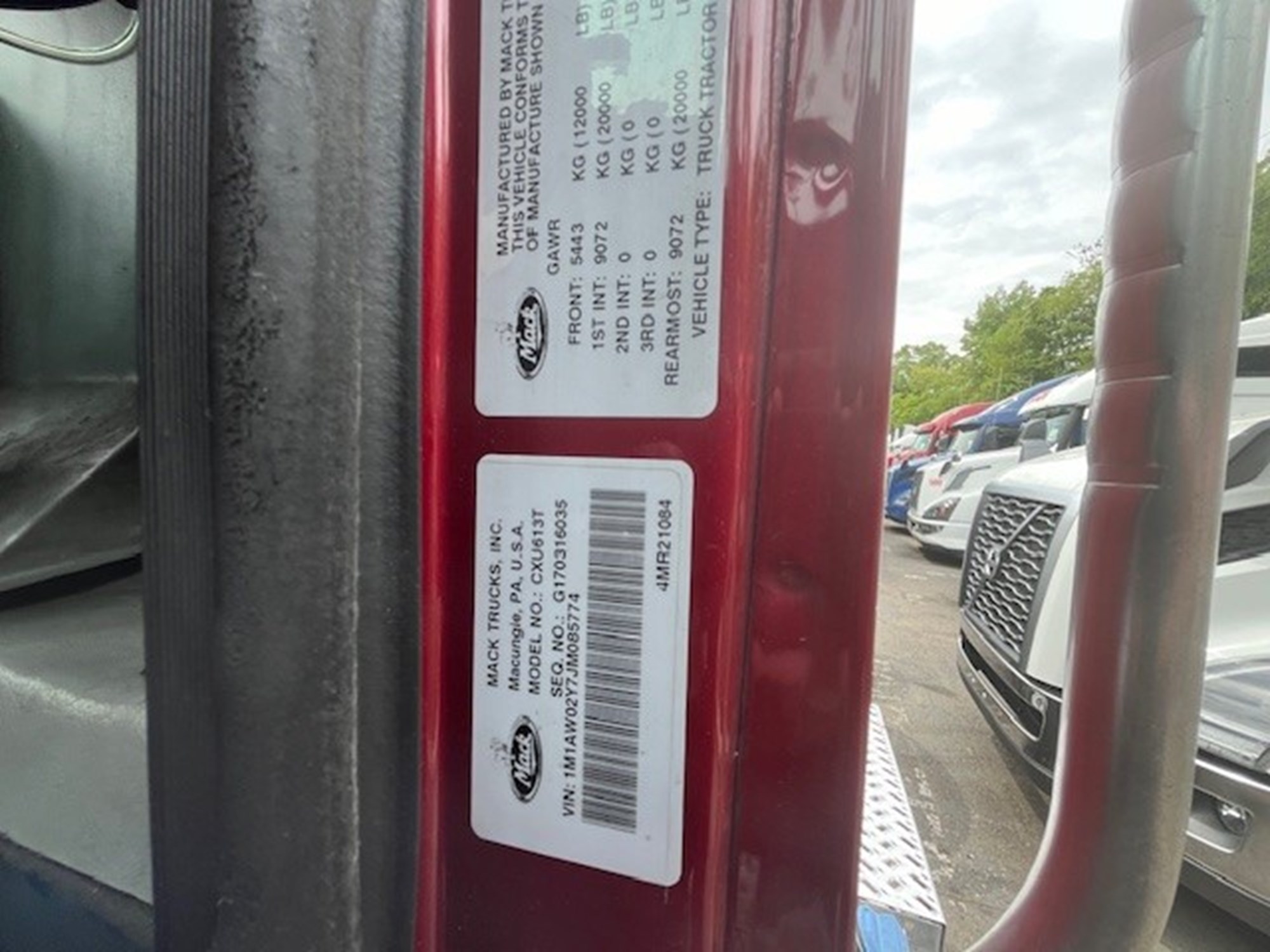 2018 MACK CXU613 1001909-03 2018 MACK CXU613 1001909-03