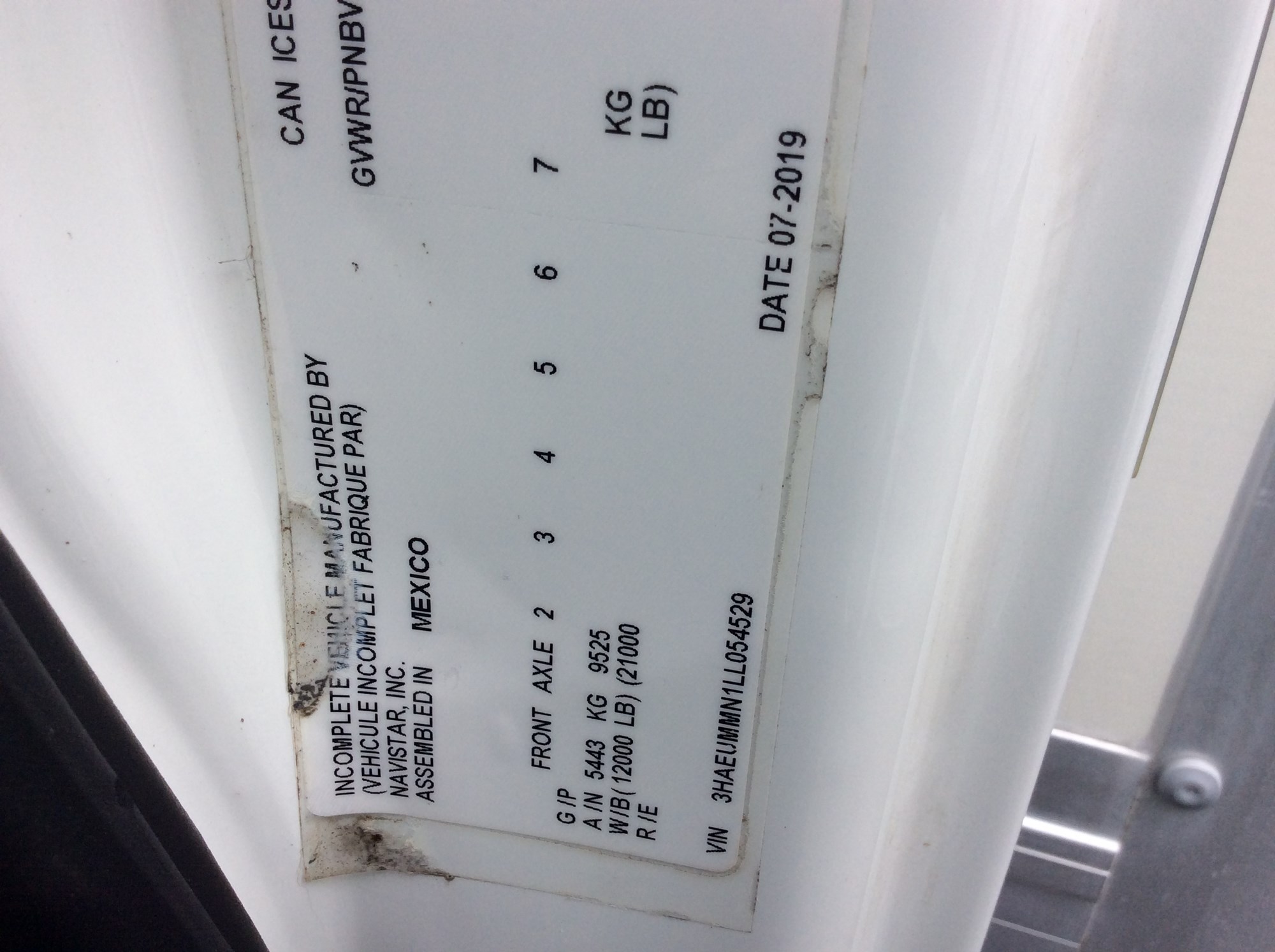 2020 International MV607 1003730-12 2020 International MV607 1003730-12