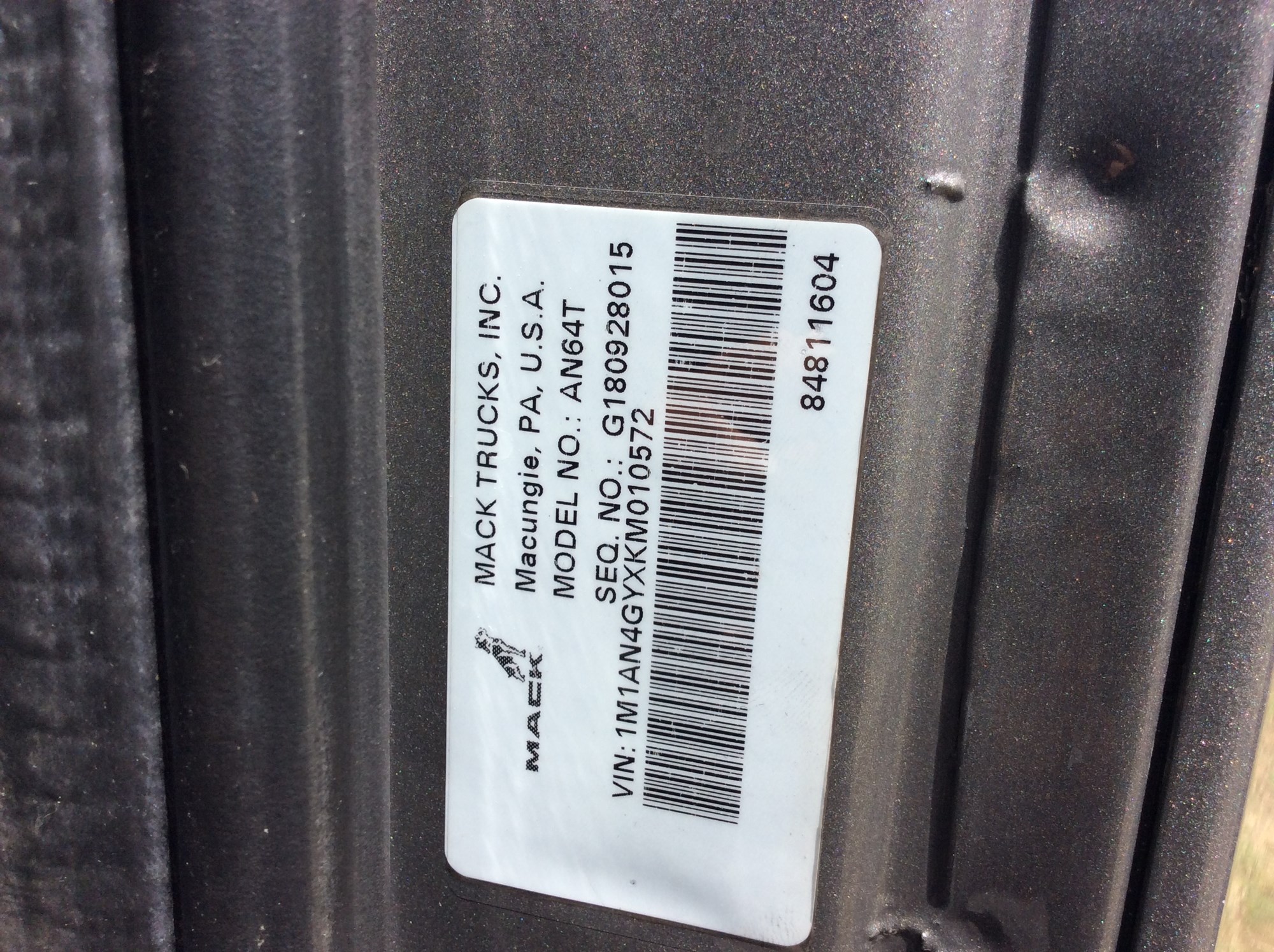 2019 Mack Anthem 1003725-05 2019 Mack Anthem 1003725-05