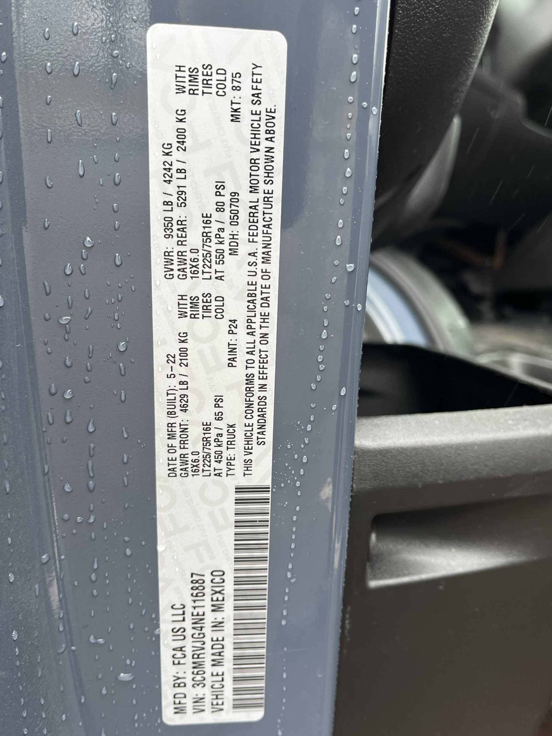 2022 Ram ProMaster 3500 1068438-14 2022 Ram ProMaster 3500 1068438-14