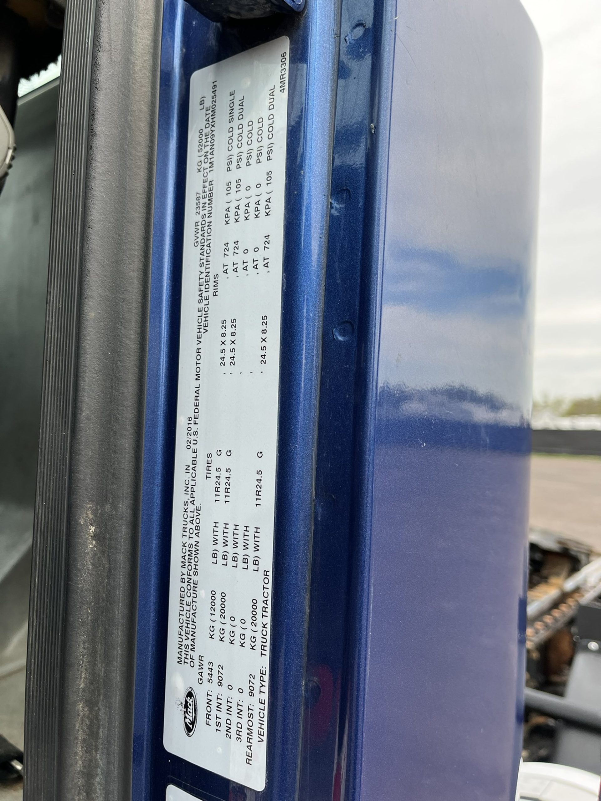 2017 MACK CHU613 1000969-15 2017 MACK CHU613 1000969-15