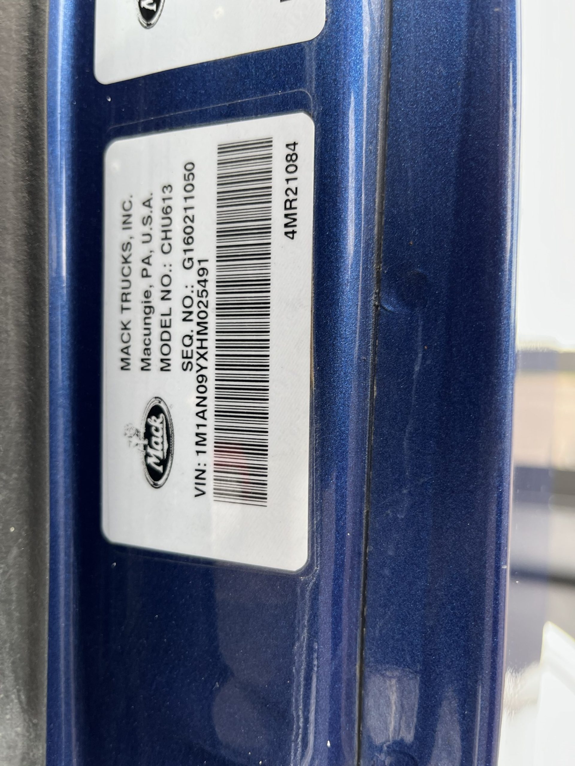 2017 MACK CHU613 1000969-16 2017 MACK CHU613 1000969-16