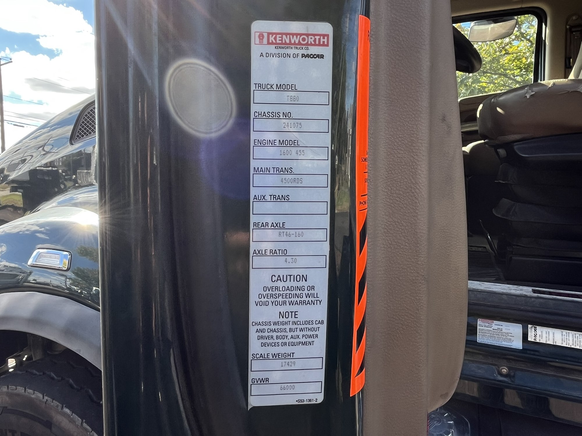 2019 Kenworth T880 1054332-13 2019 Kenworth T880 1054332-13