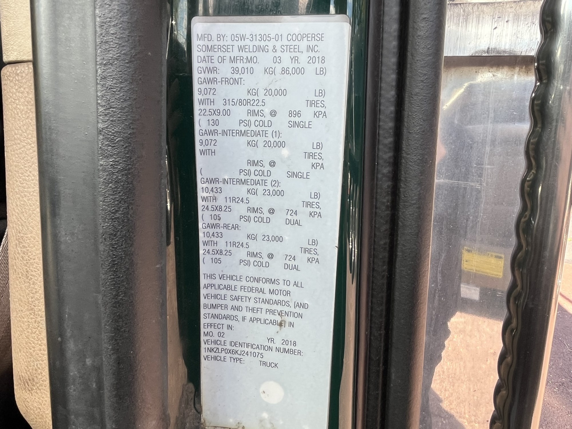 2019 Kenworth T880 1054332-22 2019 Kenworth T880 1054332-22