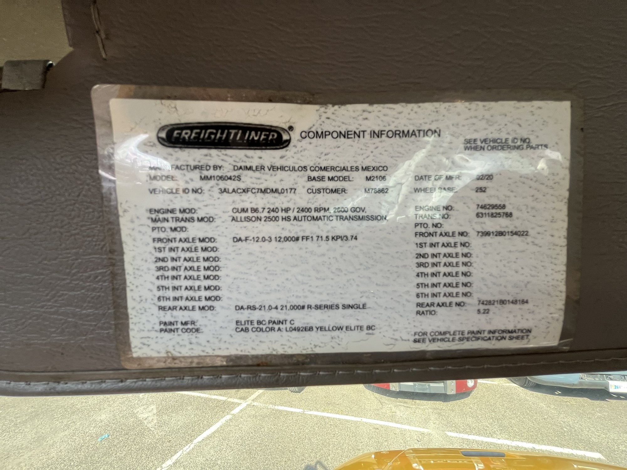 2021 FREIGHTLINER M2 1085561-13 2021 FREIGHTLINER M2 1085561-13