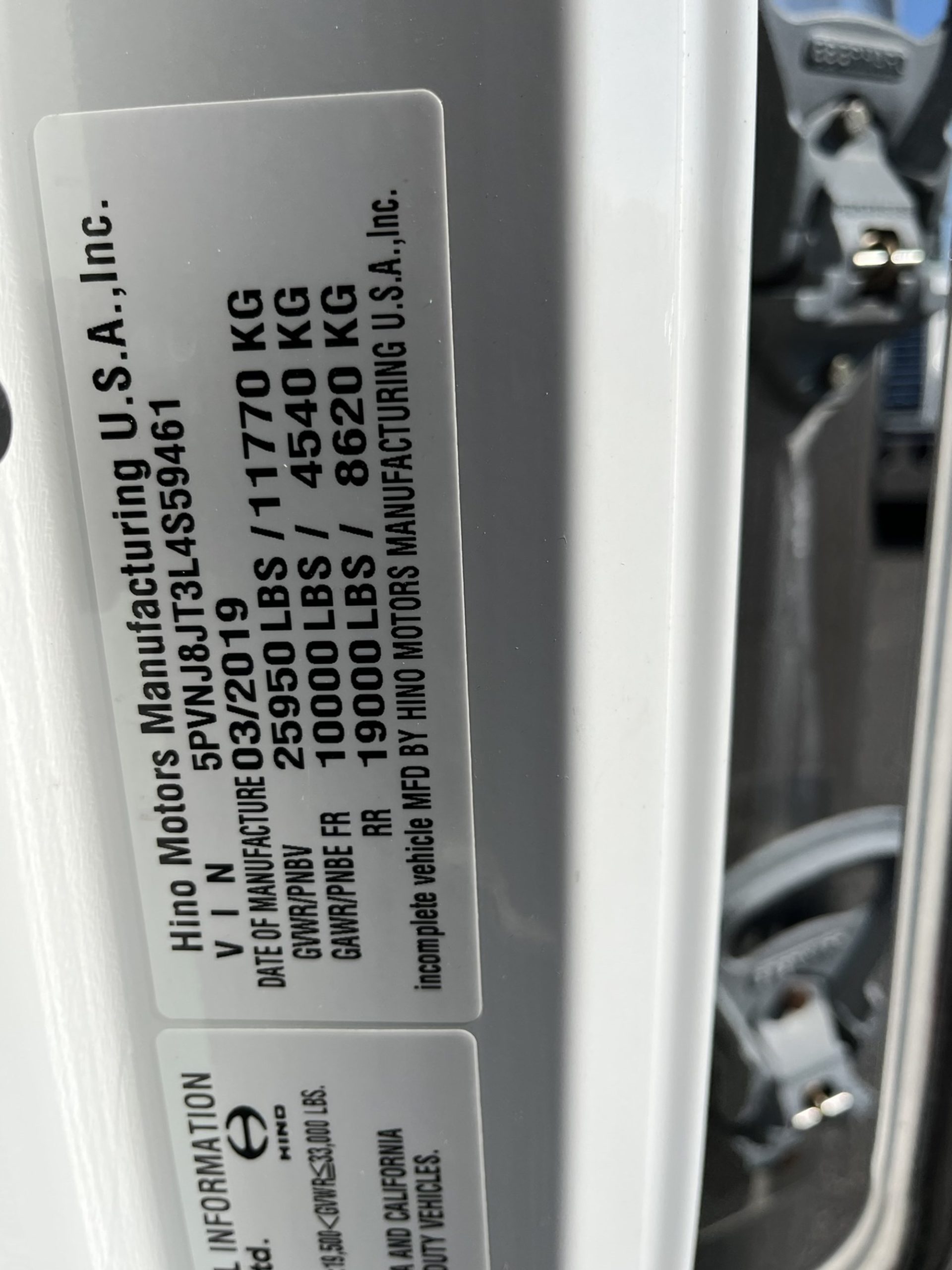 2020 HINO 268A 1000028-15 2020 HINO 268A 1000028-15