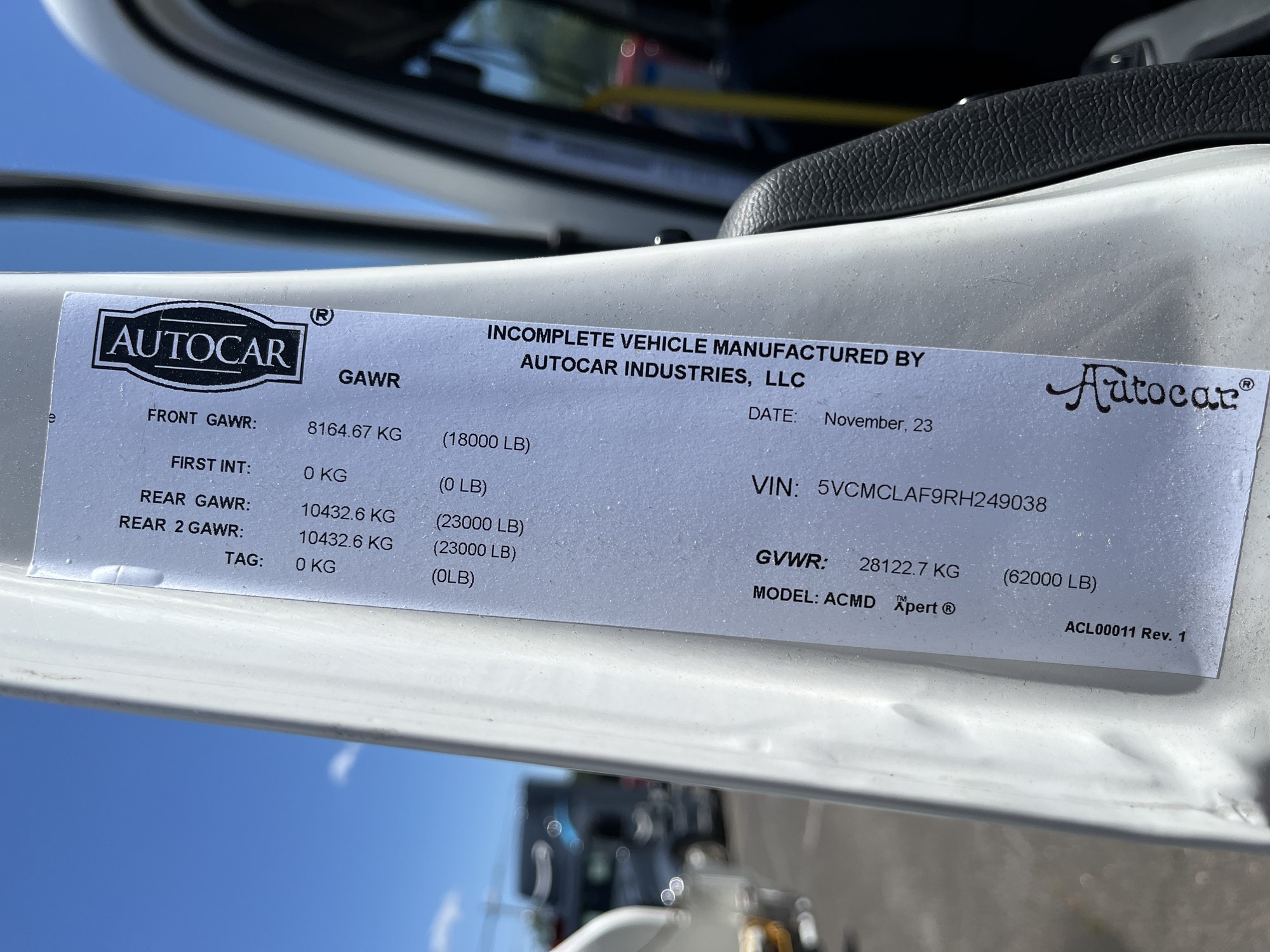 2024 AUTOCAR ACMD64 1002384-22 2024 AUTOCAR ACMD64 1002384-22