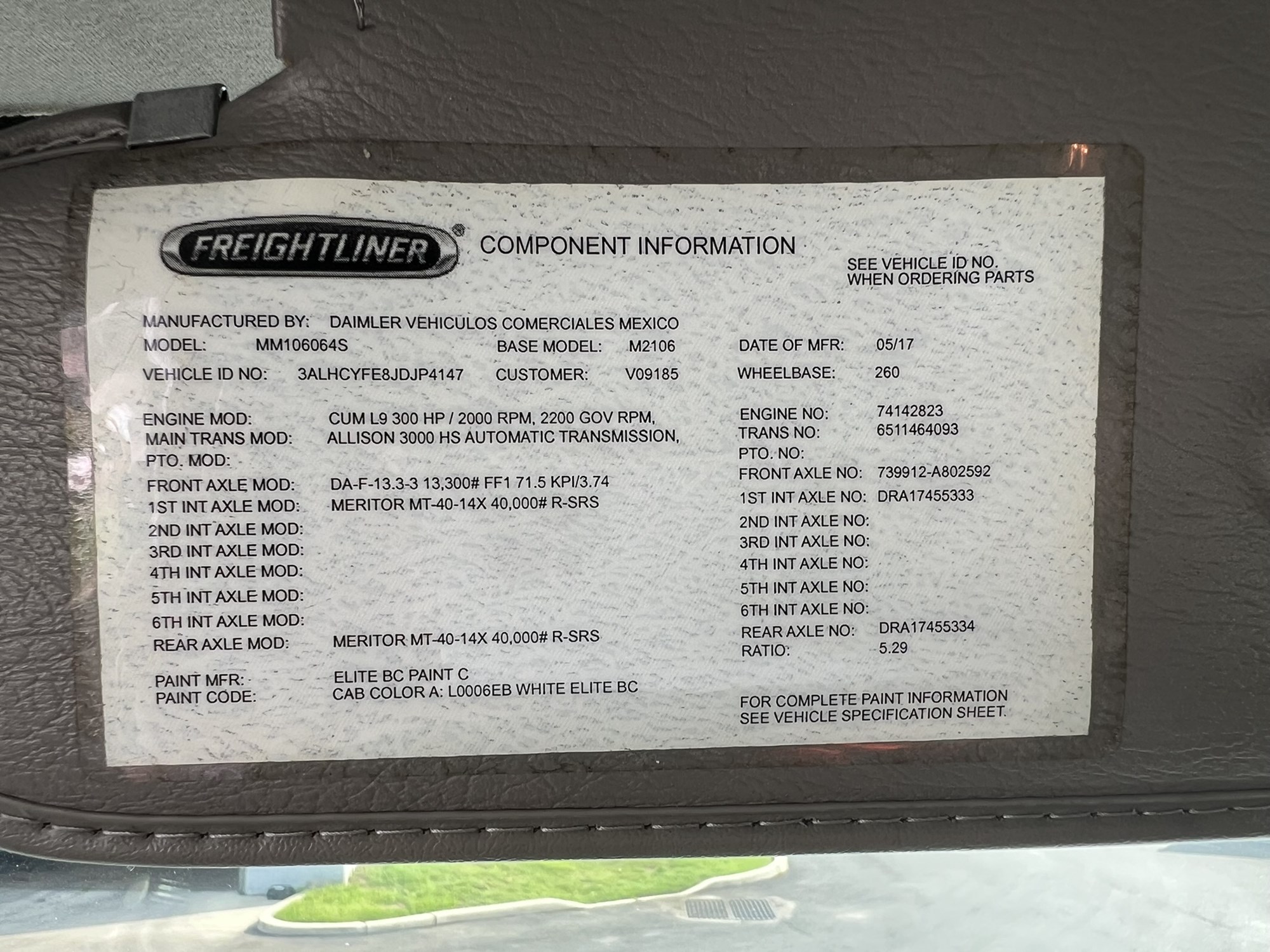 2018 FREIGHTLINER M2 1117993-16 2018 FREIGHTLINER M2 1117993-16