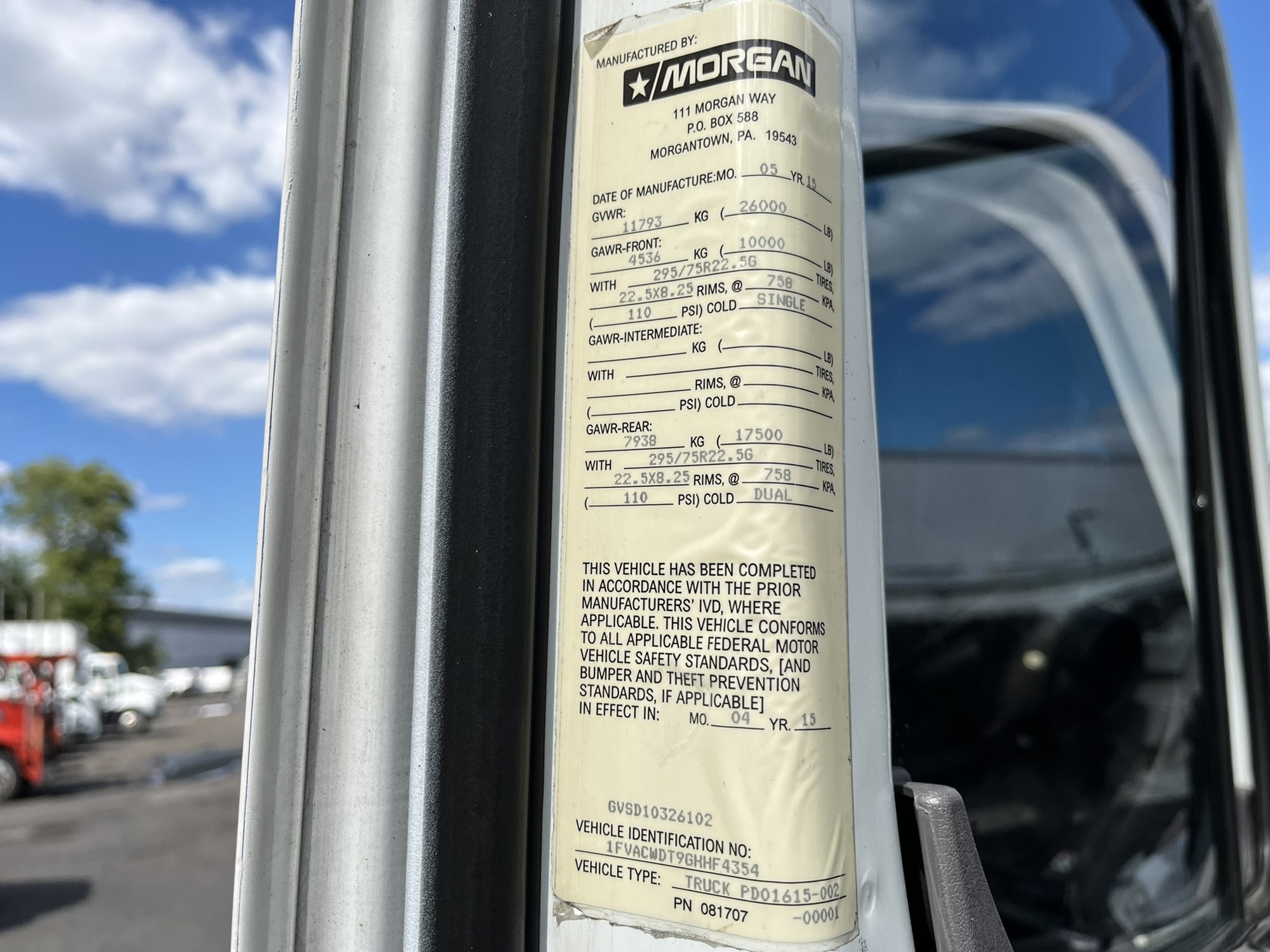 2016 FREIGHTLINER M2 1117994-06 2016 FREIGHTLINER M2 1117994-06