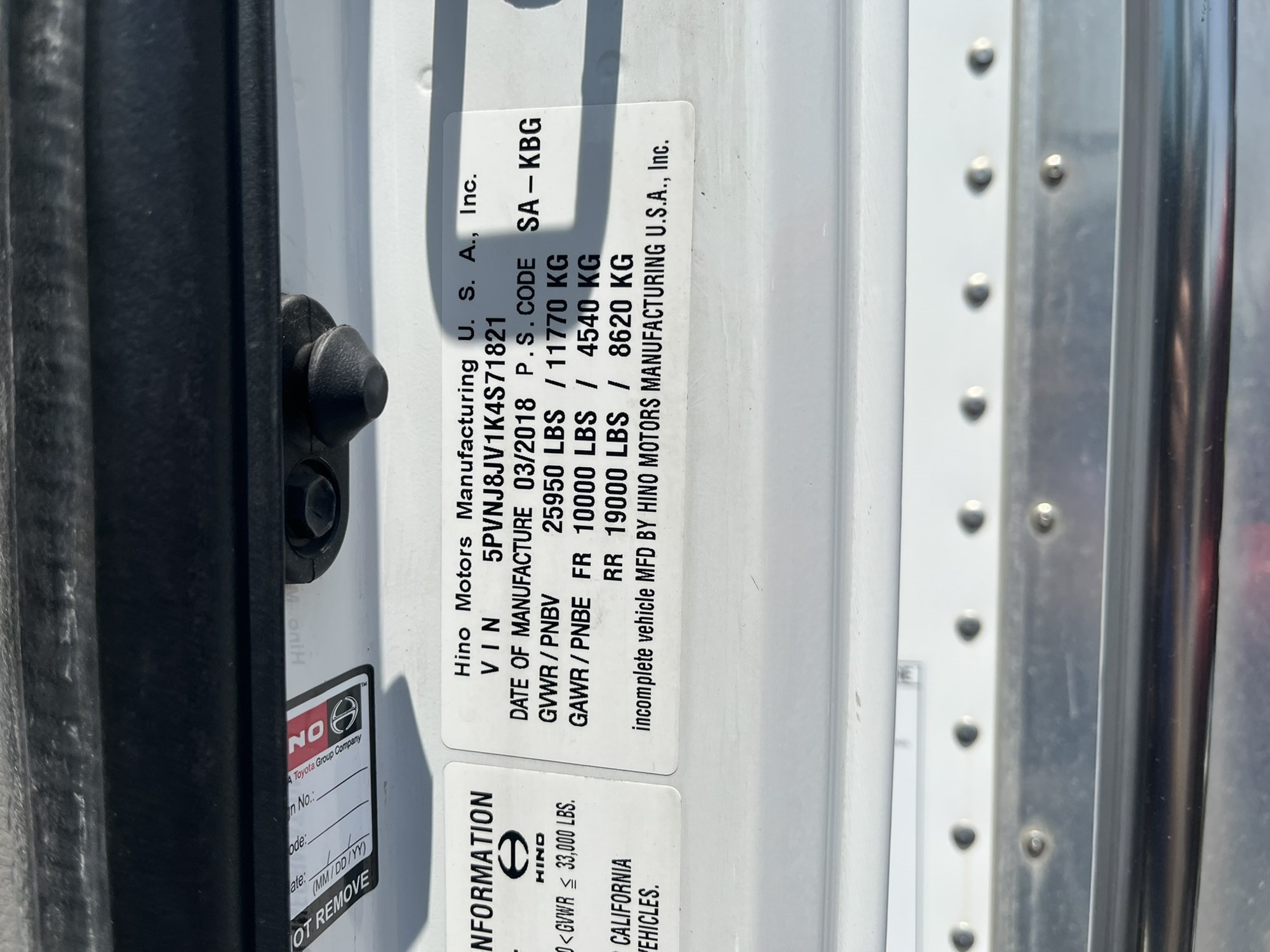 2019 HINO 268A 1203008-14 2019 HINO 268A 1203008-14