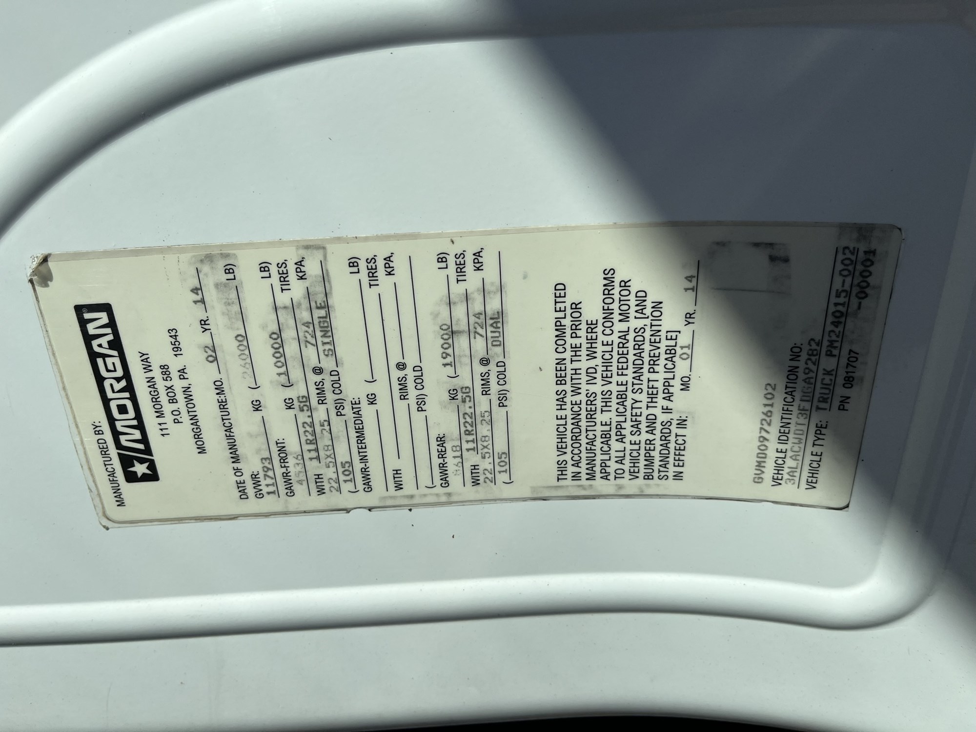 2015 FREIGHTLINER M2 1119803-14 2015 FREIGHTLINER M2 1119803-14